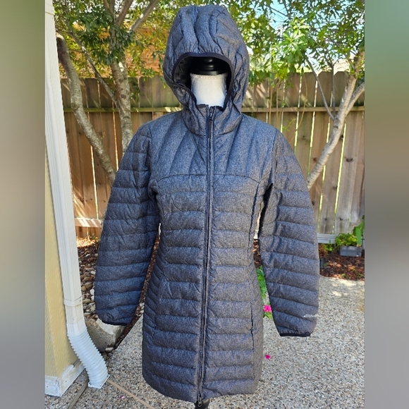 Eddie Bauer Women's Astoria Hooded Down Parka Gray Puffer Coat S - Picture 2 of 14